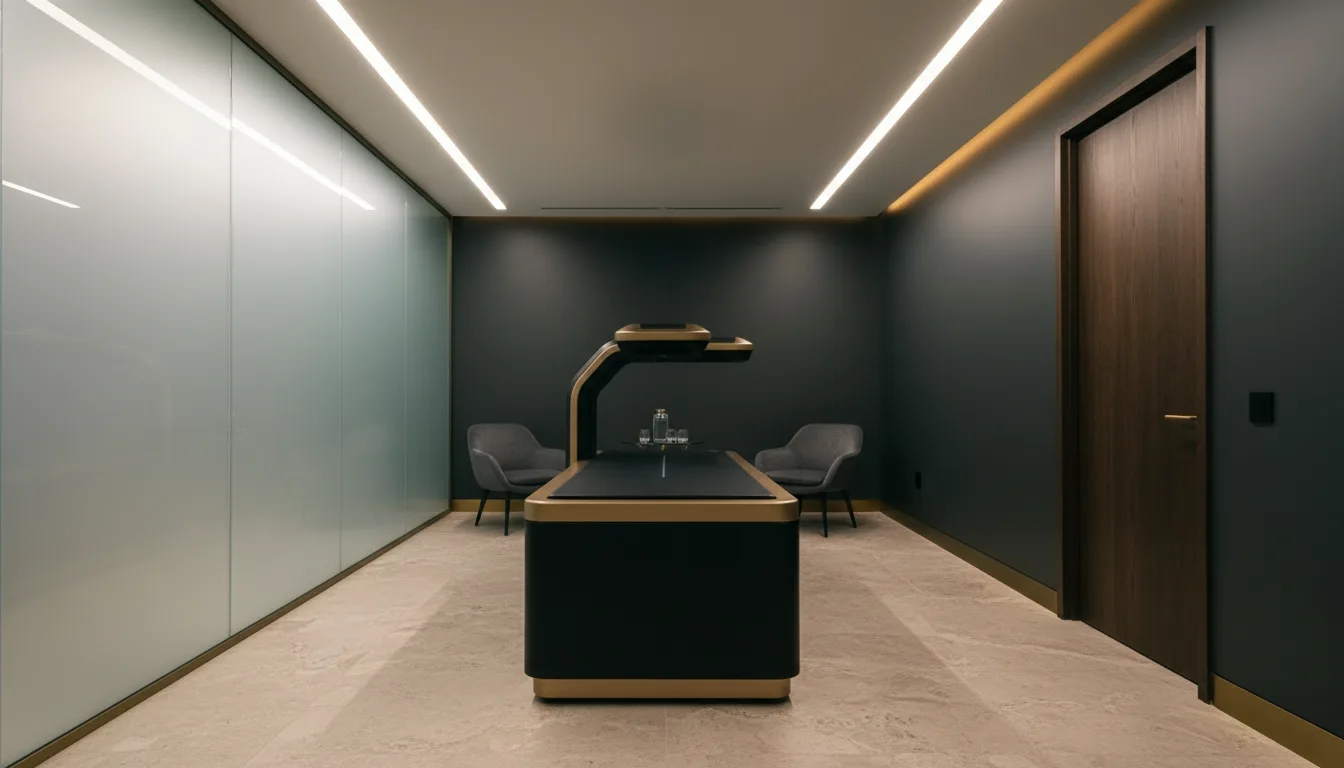 Modern clinic environment during a scan session